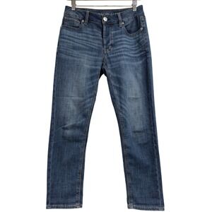 American Eagle Tomgirl Jeans Womens 2 Short Medium Wash Blue Denim